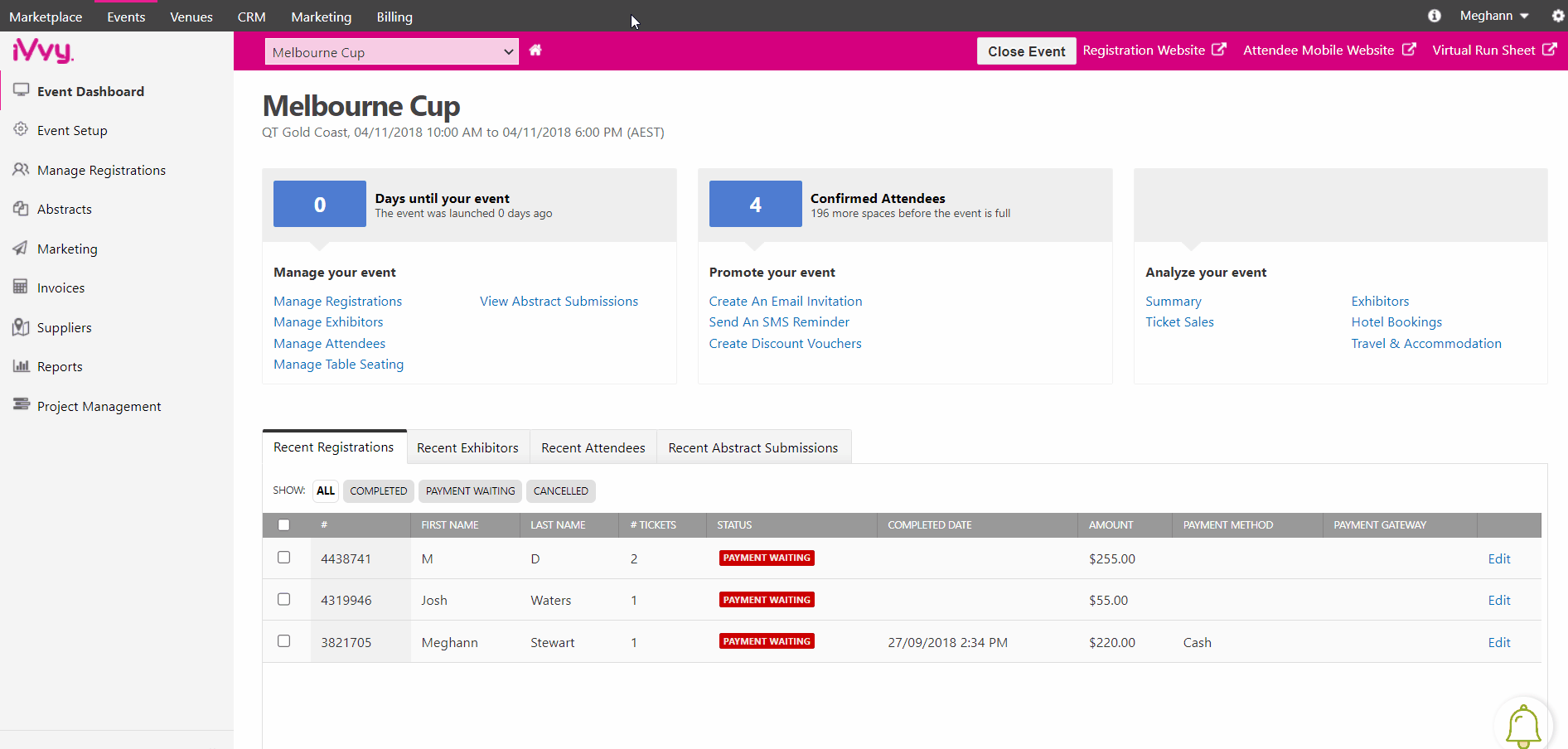 Giving Your Client Access To Their Event