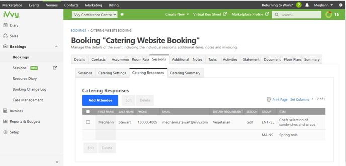Catering Responses