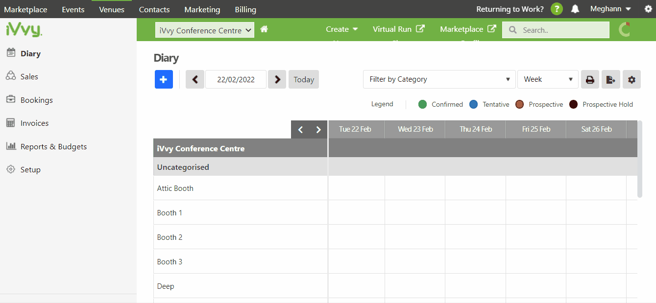 Turn on Catering Website- Booking Level